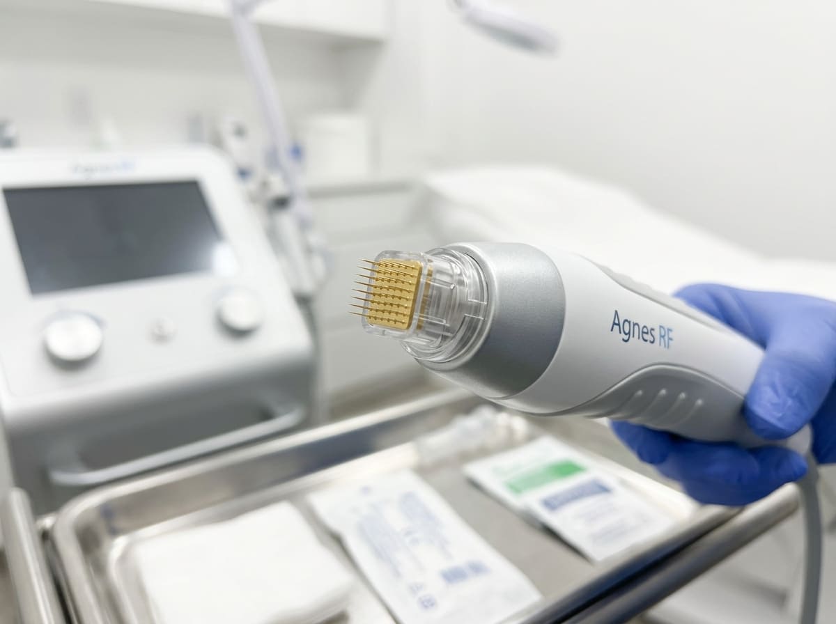 Agnes RF device — precision RF microneedling at Olam Med Spa